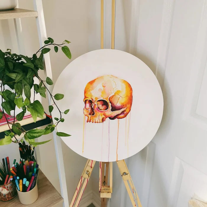 Skull Round Canvas Original
