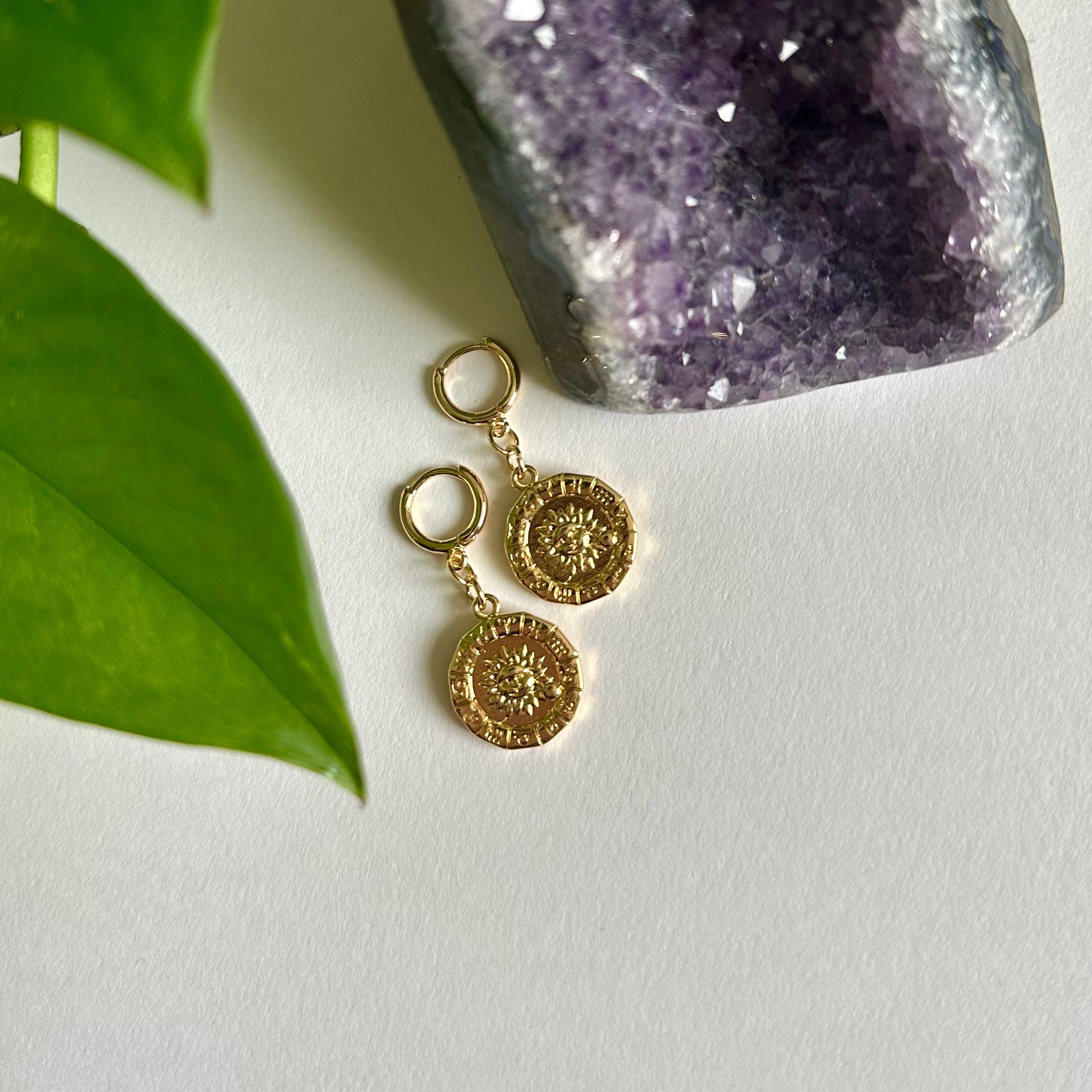 Zodiac Coin Earrings
