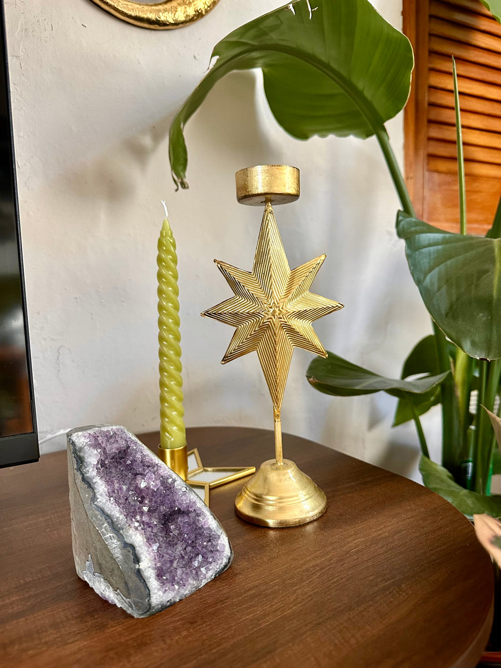 Celestial Gold Star Candle Holder